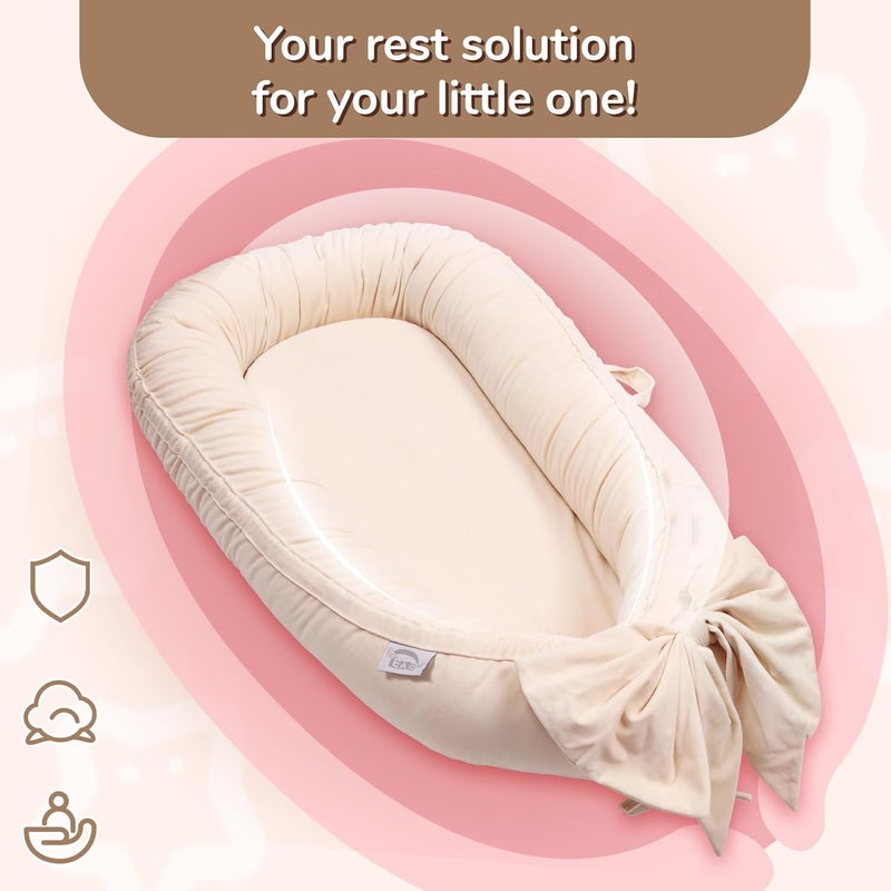 EAQ Baby Lounger, Infant Lounger for Newborn,Portable Baby Nest Cover Breathable & Soft, Newborn Essentials - Image 2